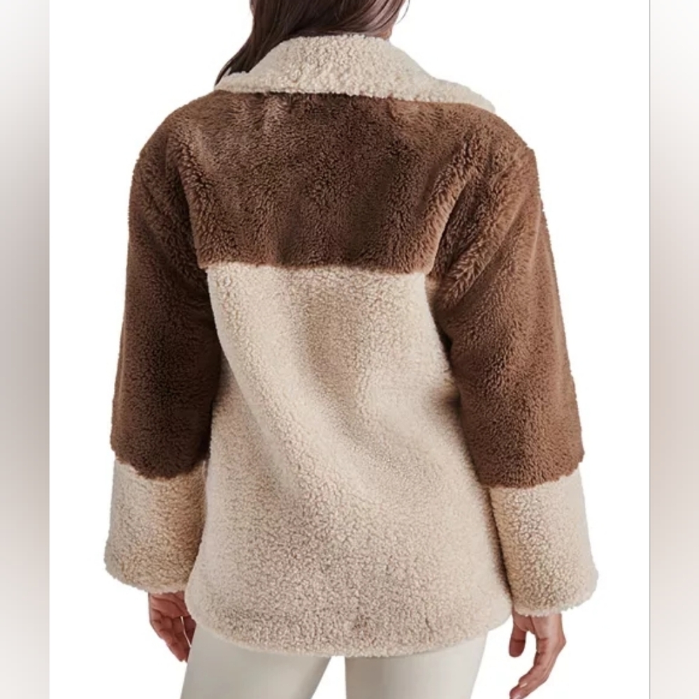 Women's Colorblock Sherpa Jacket - Picture 3 of 14